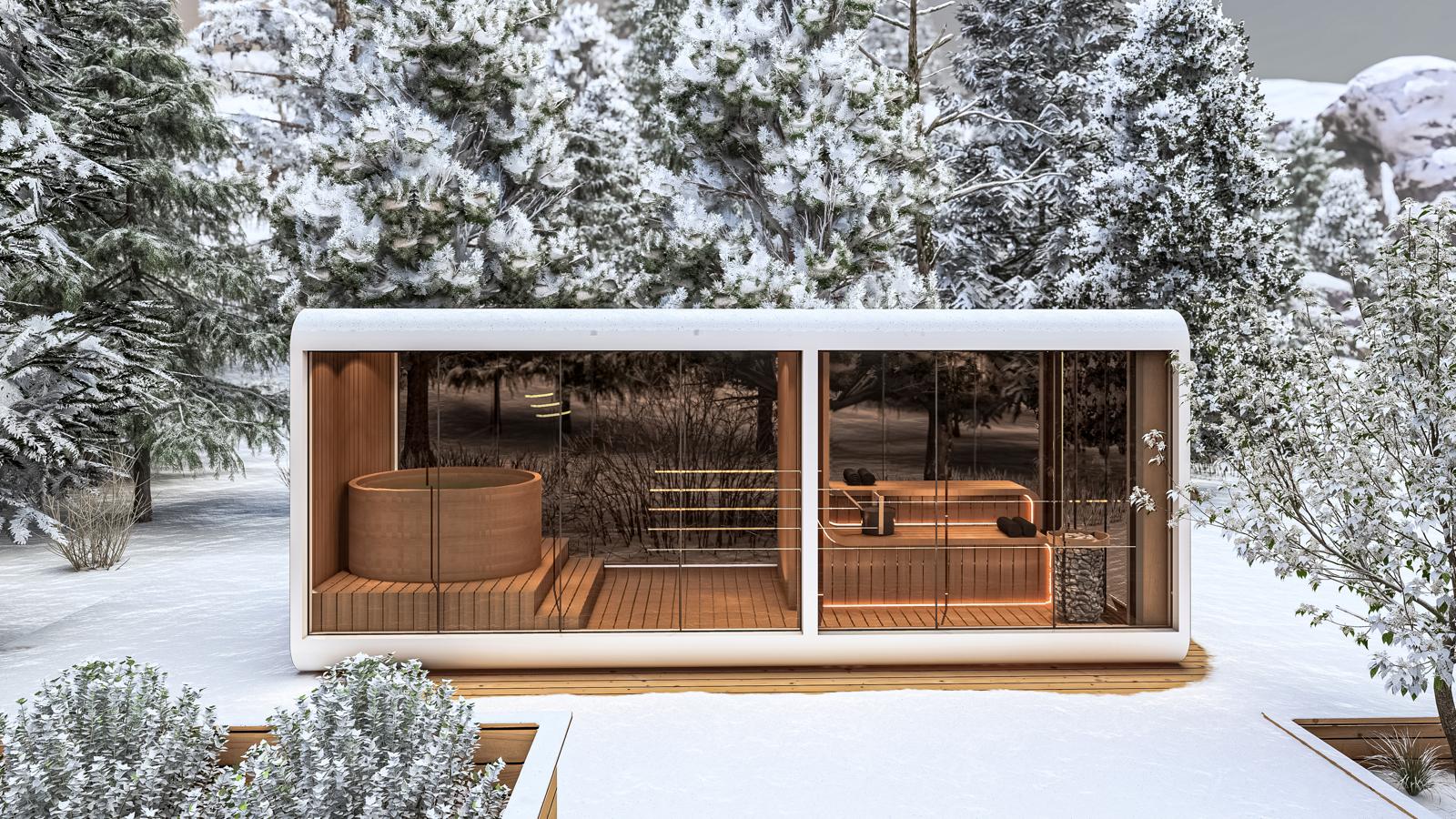 Sauna extérieur design haut de gamme